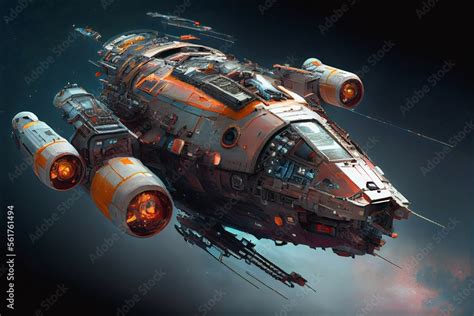 sci-fi spaceship space ship transport intergalactic travel concept art ...