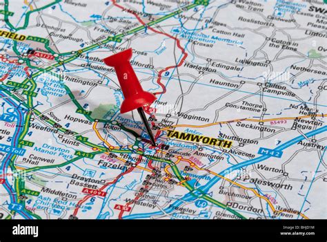 Map of tamworth uk hi-res stock photography and images - Alamy