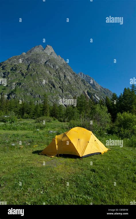 Camping in the Alps Stock Photo - Alamy