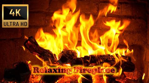 🔥 The Best Relaxing Fireplace 4K. Crackling Fire Sounds with Burning ...