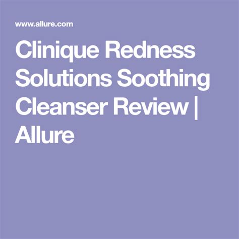 Clinique Redness Solutions Soothing Cleanser | Clinique redness ...