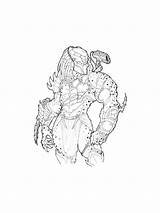 Predator Mask Coloring Pages sketch template