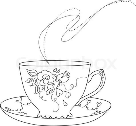 Cup And Saucer Drawing at GetDrawings | Free download