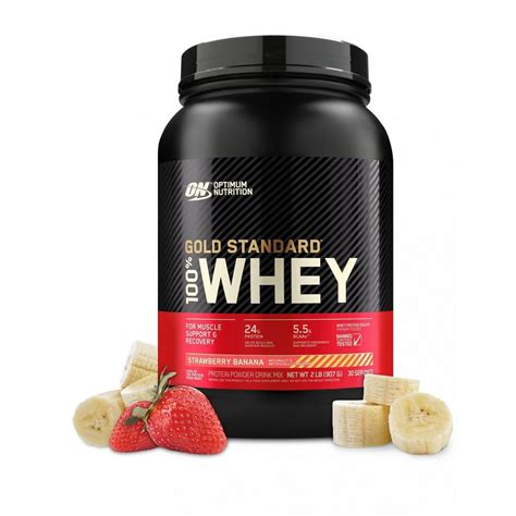 Optimum Nutrition Gold Standard 100% Whey Protein Powder, Strawberry ...