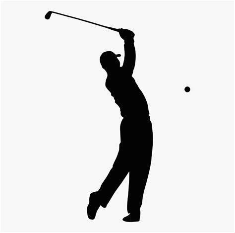 Golfer Silhouette, HD Png Download - kindpng