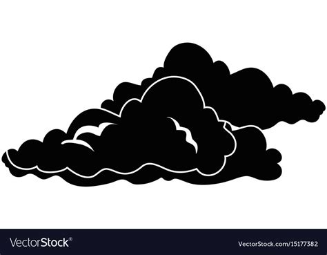 Clouds weather symbol Royalty Free Vector Image