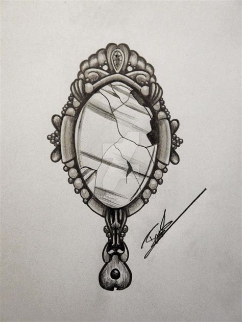 Mirror 2 by Aineg | Mirror tattoos, Vintage mirror tattoo, Vintage frame tattoo