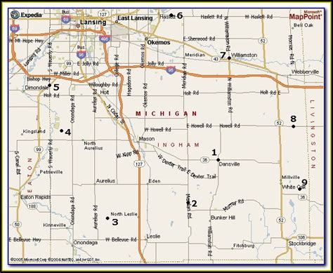 Map Of Ingham County Townships - map : Resume Examples #1ZV8MqK23X