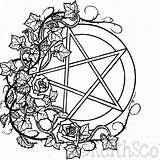 Wiccan Pagan Coloring Pages sketch template