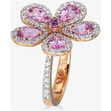 Piranesi - Classic Flower Ring in Pink Sapphire - 18K Rose Gold - Robinson's Jewelers