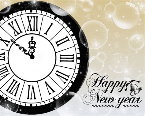 Happy New Year Clock Free Stock Photo - Public Domain Pictures