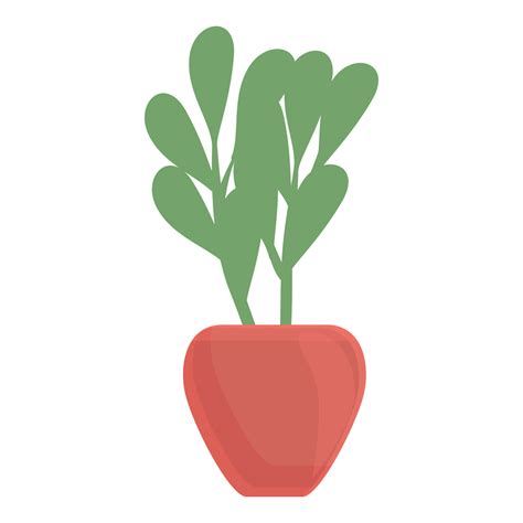 Kitchen plant pot icon, cartoon style 14349612 Vector Art at Vecteezy