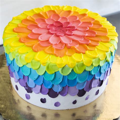 Cake # 206 Bday, Birthday Cake, Special Occasion Cakes, Rainbow Flowers ...