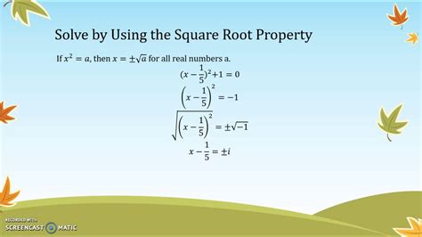 Square Root Property and Completing the Square - YouTube