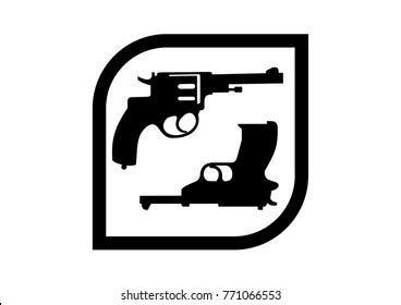 Blackandwhite Gun Logo Revolver Walther Stock Vector (Royalty Free) 771066553 | Shutterstock