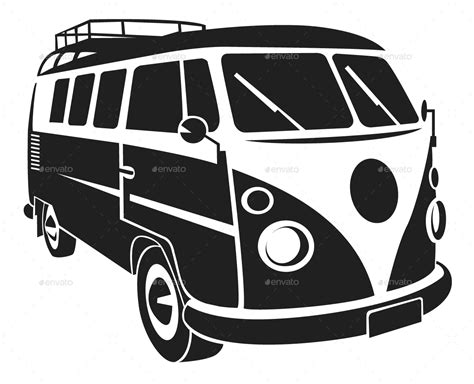 Volkswagen Bus Car Design Svg Dxf Eps Png By Vectordesign On | My XXX Hot Girl