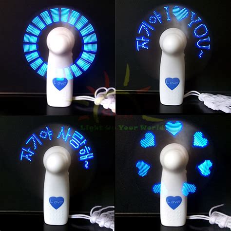 LED Light up Flashing Fan/Mini Style Hand Fan/Blink Light Glow Fan ...