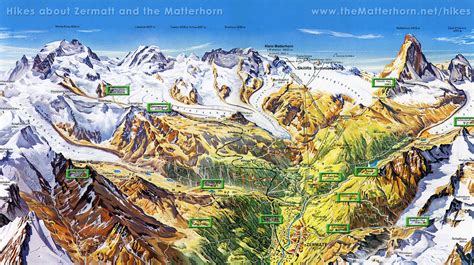 Switzerland Hiking Trails Map