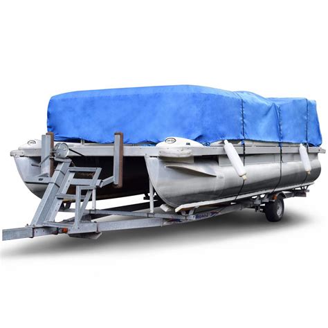 Budge Sportsman 1200 Denier 20 ft. to 24 ft. Blue Pontoon Boat Cover Size PT-3-P-1200-2 - The ...