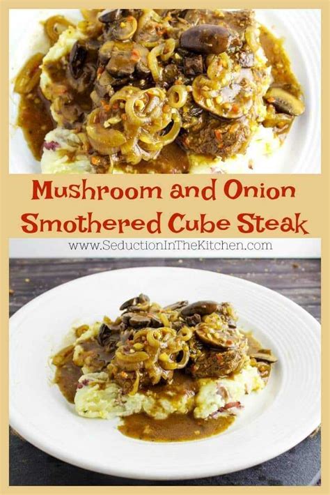 Mushroom And Onion Smothered Cube Steak {Easy Cube Steak}