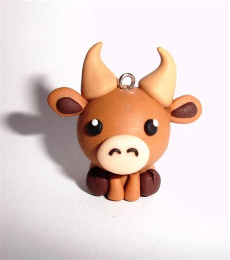 Cute bull - Polymer clay by ~shimidu on deviantART | Polymer clay animals, Cute polymer clay ...