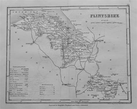 Flintshire. (Map) 1845.