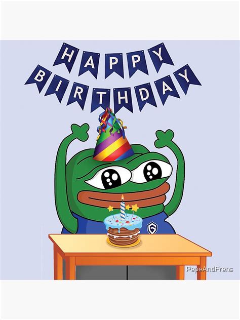 "Birthday Pepe the Frog Apu meme" Sticker for Sale by PepeAndFrens ...