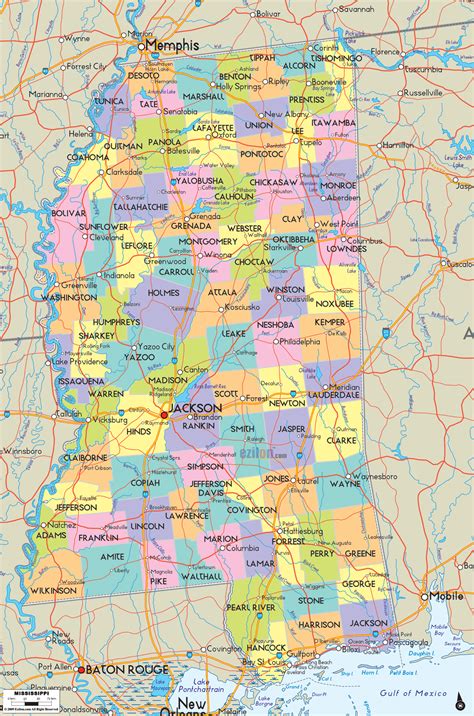 Navigating Mississippi: A Comprehensive Look At The State’s County Map ...