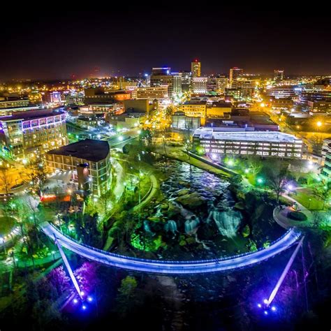 Greenville, South Carolina by night. Photo by martinwojenek // yeahTHATgreenville | Greenville ...