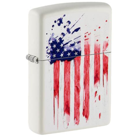 Zippo Lighter US Flag Design - Red Hill Cutlery