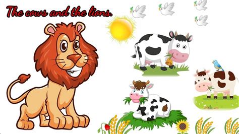 THE COWS AND THE LIONS| MORAL STORY| - YouTube