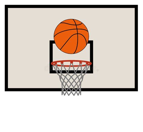 Vector Basketball Net and Backboard Stock Vector - Illustration of ...