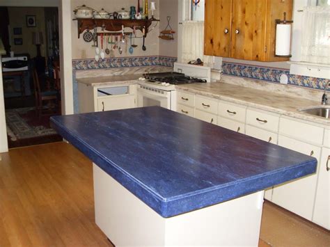 Kitchen Blue Corian Countertops | Corian kitchen countertops, Types of kitchen countertops, Blue ...