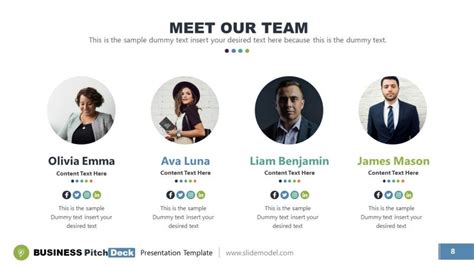 Vision Template Meet the Team - SlideModel