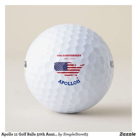 Apollo 11 Golf Balls 50th Anniversary Moon Landing | Golf ball, Golf, Ball