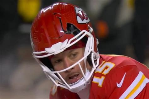 Patrick Mahomes' helmet cracks open after soft hit, struggles with his ...