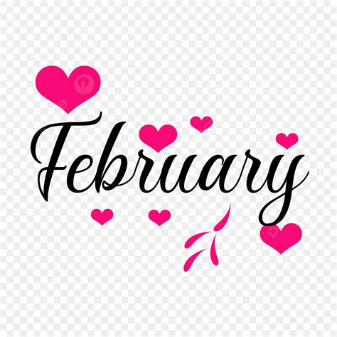 February Clipart Hd PNG, February Vector Design, February Clipart ...