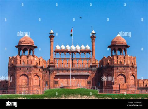 Red Fort in Delhi. UNESCO world Heritage Site, the Red Fort is an iconic symbol of India. Delhi ...