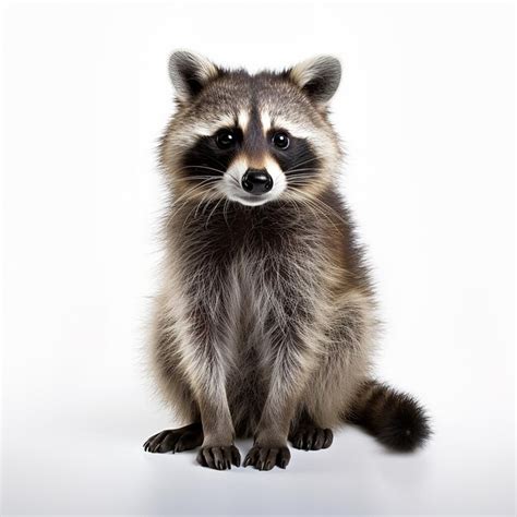 Premium AI Image | HighResolution Studio Photo Raccoon on White