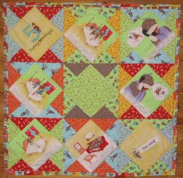 Free Quilt Pattern: Funky Monkey Book Quilt – BOMquilts.com