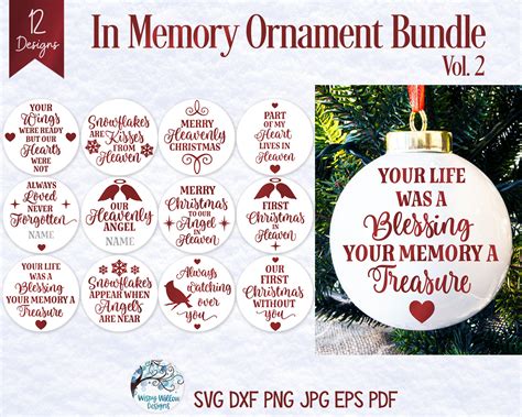 In Memory Christmas Ornament SVG Bundle Vol Round Memorial India | ubicaciondepersonas.cdmx.gob.mx