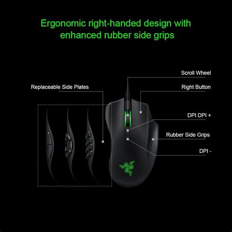 Razer Naga Trinity 16000 DPI Optical 19-keys Programmable Wired Mouse ...