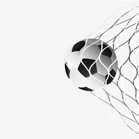 Soccer Ball In Goal Net Vector Png Free Download, Football Clipart ...