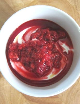 The Greek Raspberry - fruity snack with homemade Greek yogurt. www.polanerspreads.com #polaner # ...