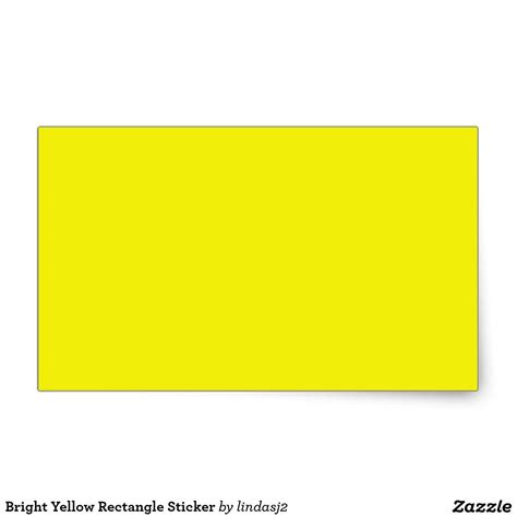 Bright Yellow Rectangle Sticker | Zazzle.com | Print stickers, Custom stickers, Create custom ...