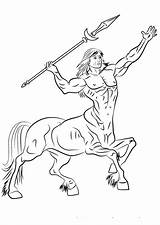 Simple Centaur Coloring Page  Free Printable Pages For Kids sketch template