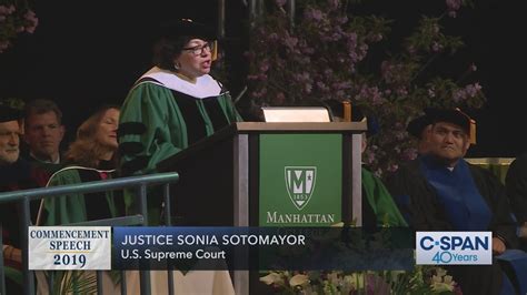 Sonia Sotomayor: 'Education has a more important value than money', Manhattan College - 2019 ...