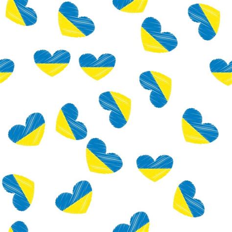 Premium Vector | Seamless Pattern Line Ukraine Flag Thin Outline National Background