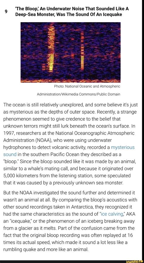 'The Bloop; An Underwater Noise That Sounded Like A Deep-Sea Monster ...