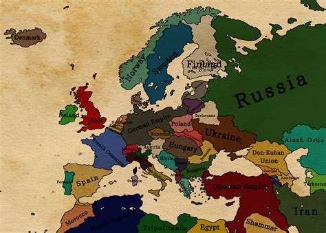 Kaiserreich Europe Map